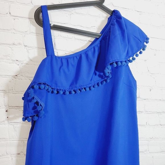 Mommy & me matching holiday blue pom pom dresse 4t & large - Picture 5 of 16